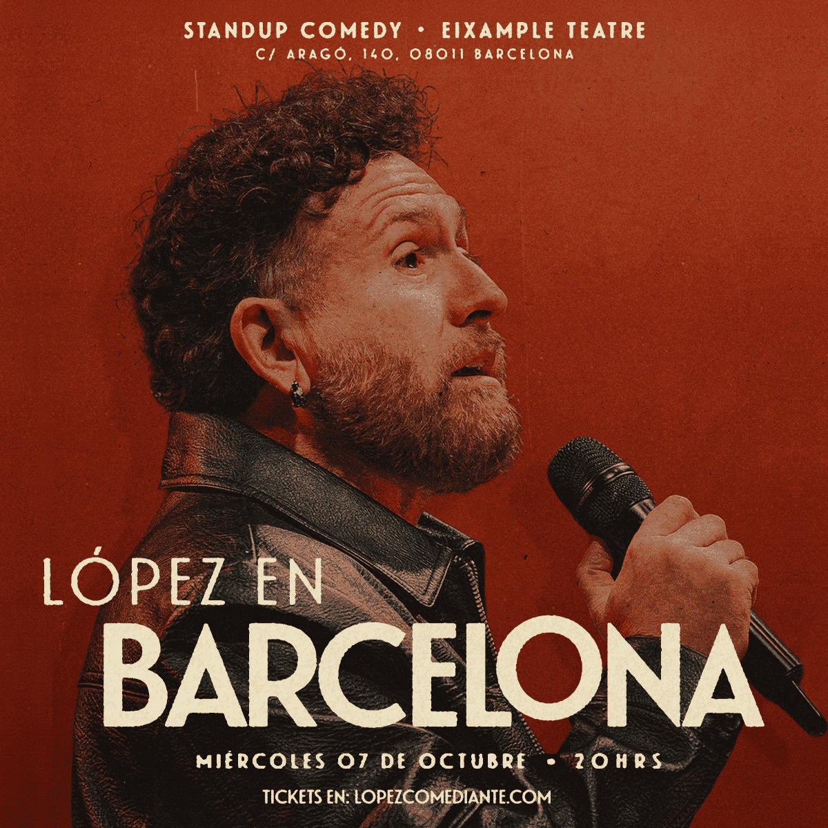 Afiche de JP López en Barcelona
